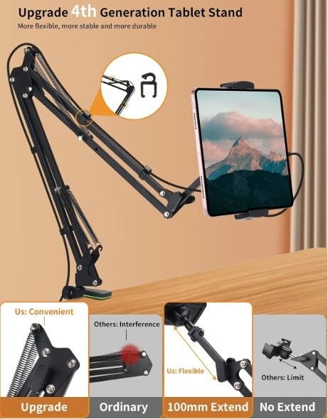 RGV Overhead Video Mobile Stand, Extra Long Arm, Bracket for Mobile Phone, Bedroom Mobile Holder-image-19