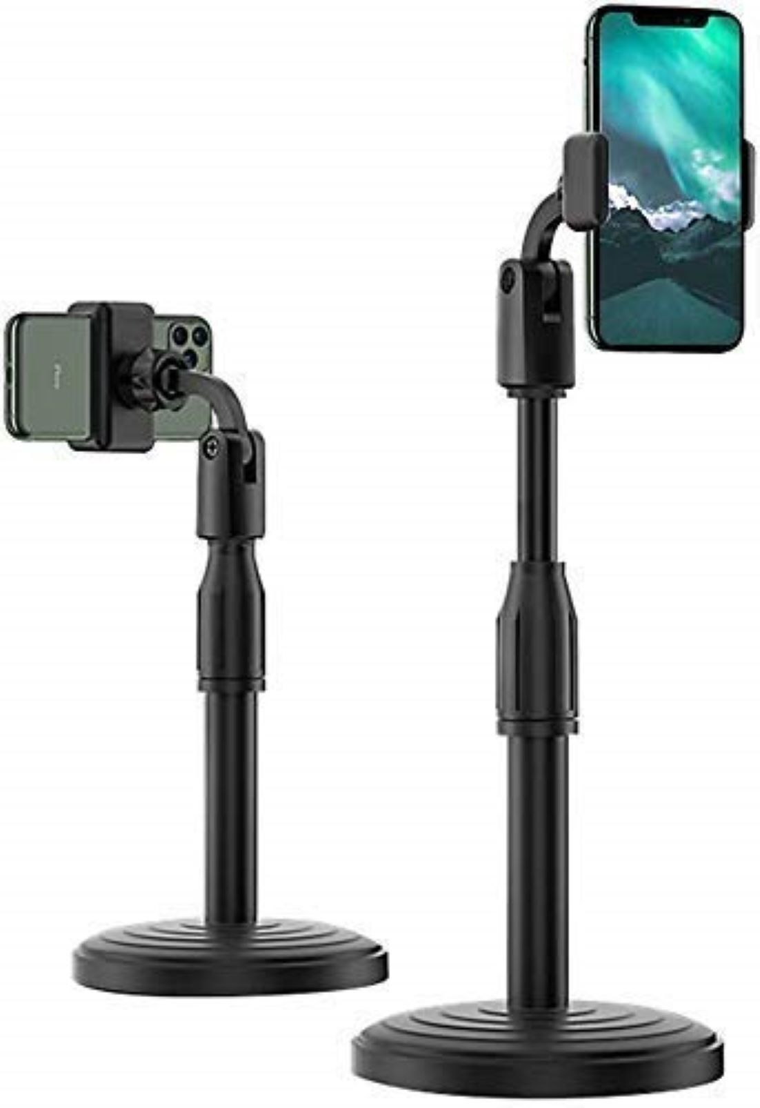 koccido Mobile Stand for Table Adjustable Height Phone Holder for Desktop, Hands-Free Mobile Holder