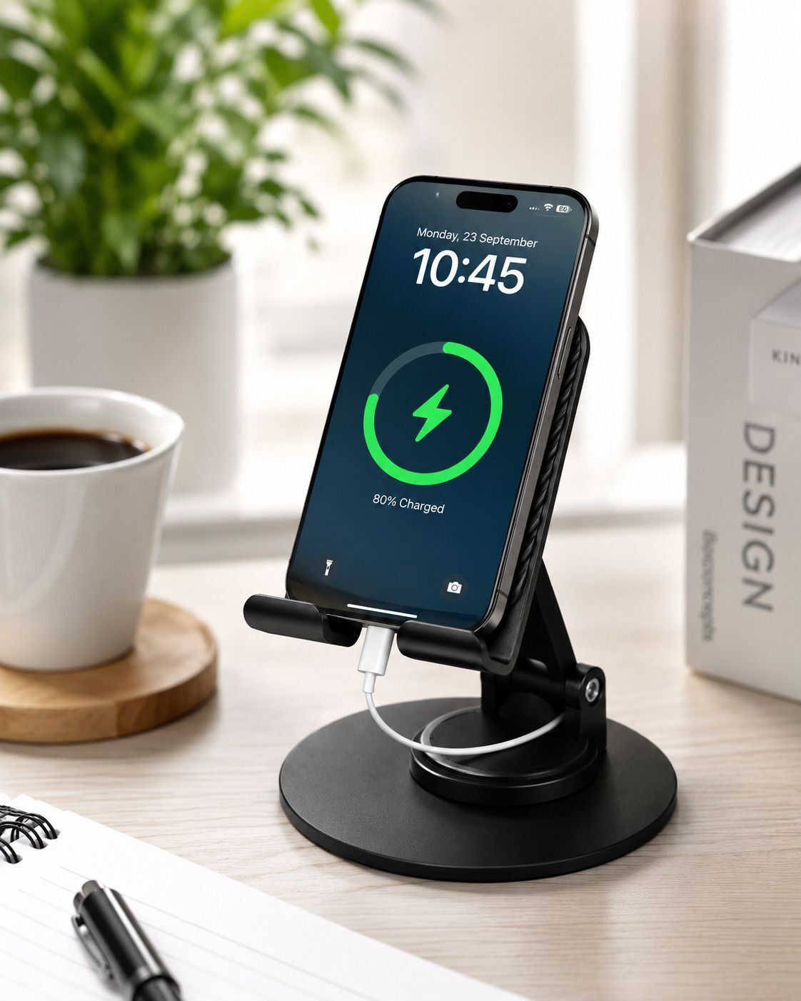 Flipkart SmartBuy Adjustable Aluminum Mobile Phone Stand | Foldable Desk Stand for Smartphone Mobile Holder-image-46