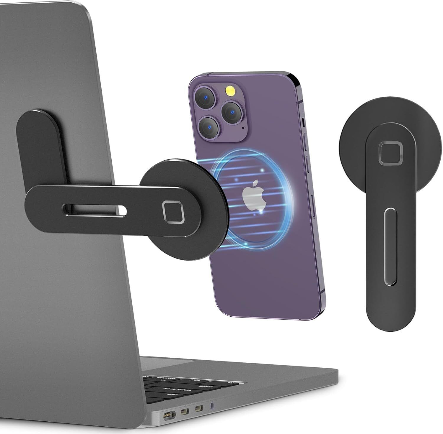 GadgetBite Magnetic Laptop Mobile Holder for Compatible with Magsafe MacBook for iPhone Mobile Holder-image-48