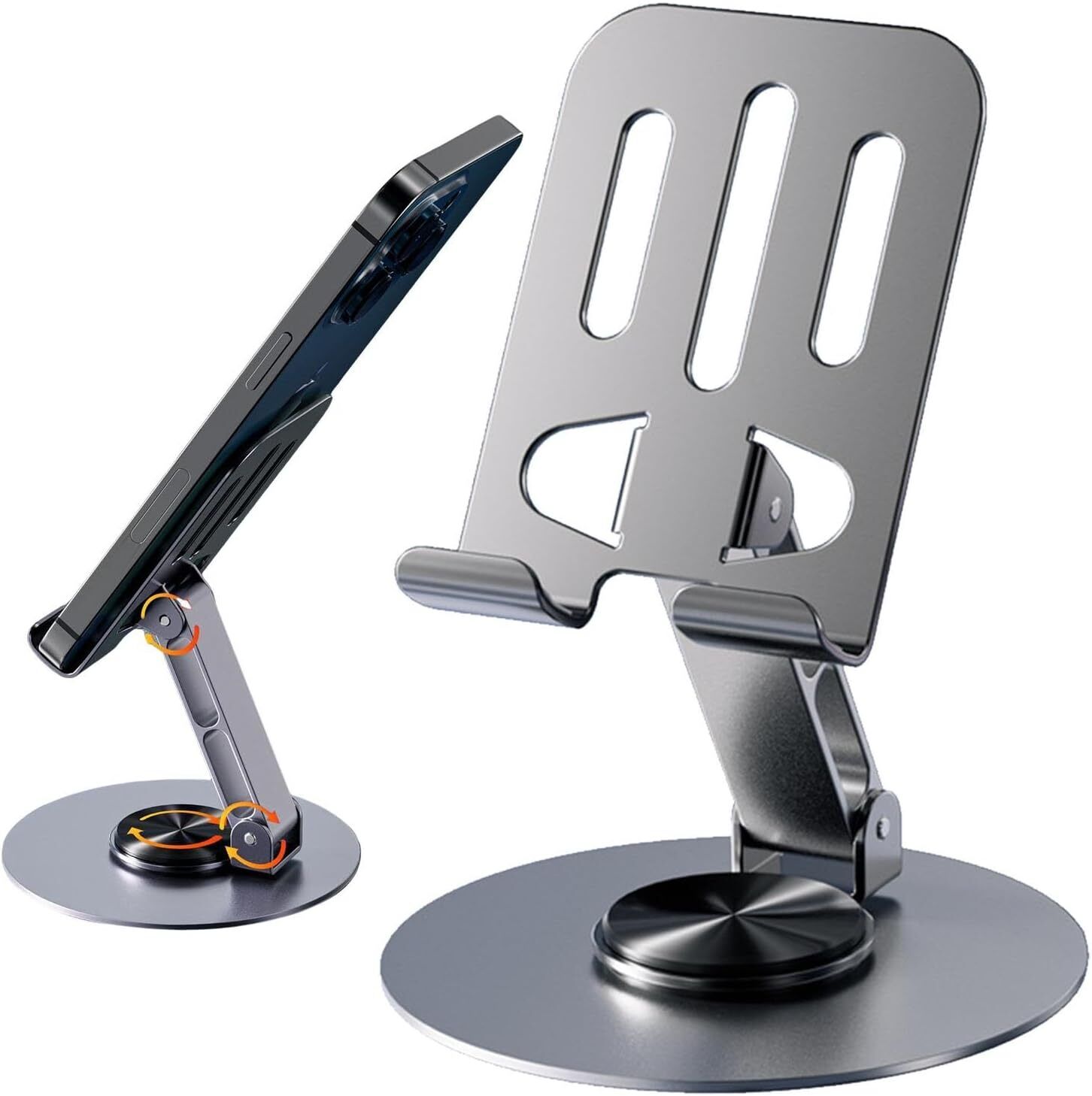 Velmi Sturdy 360° Metal Mobile Stand – Adjustable Height & Angle for All Phones Mobile Holder-image-34