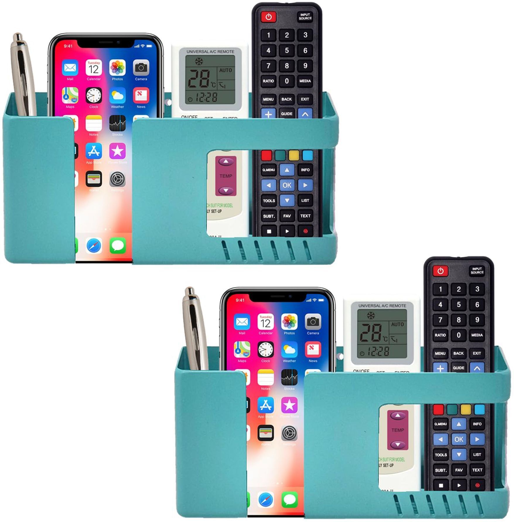 Flipkart SmartBuy Multifunctional Wall Mounted Mobile Holder Remote, & Pen Organizer 2 Pics Mobile Holder-picture-42