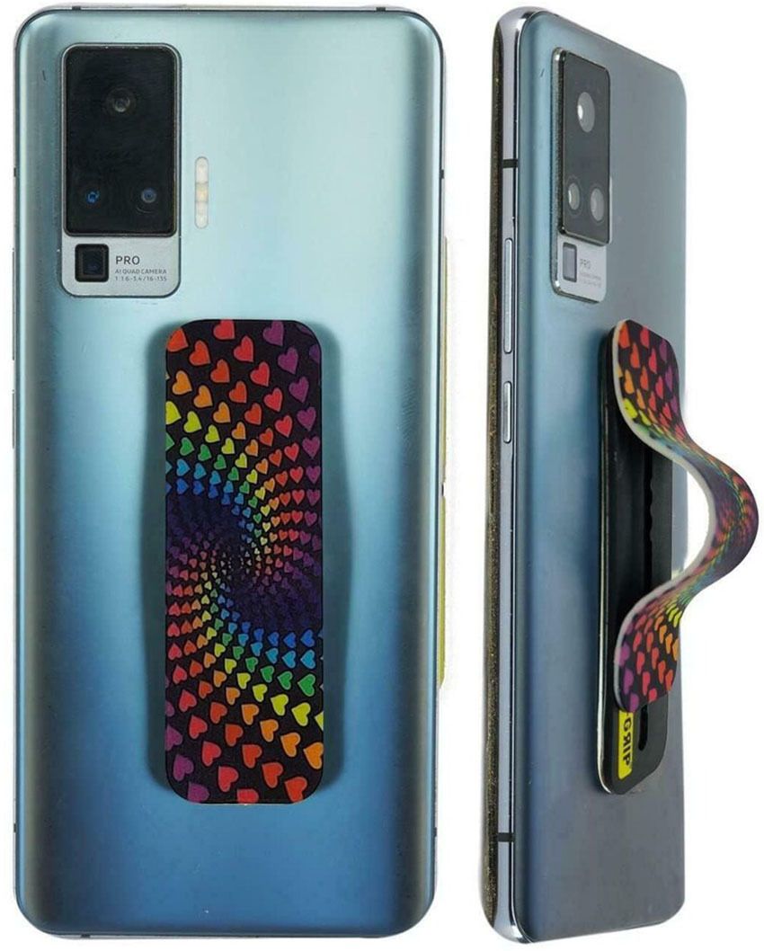 MO-GRIP Finger Grip/Selfie holder & Mobile stand for Smartphones Rainbow Love Heart Mobile Holder-image-34
