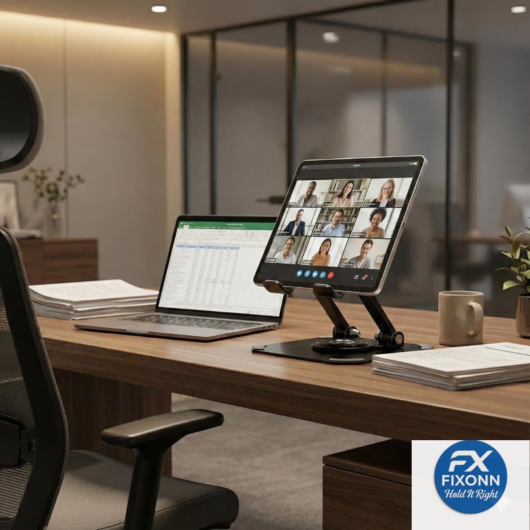 FIXONN Heavy Duty Metal Tablet Stand | Tablet Stand for study/work Ipad Mobile Holder-image-16