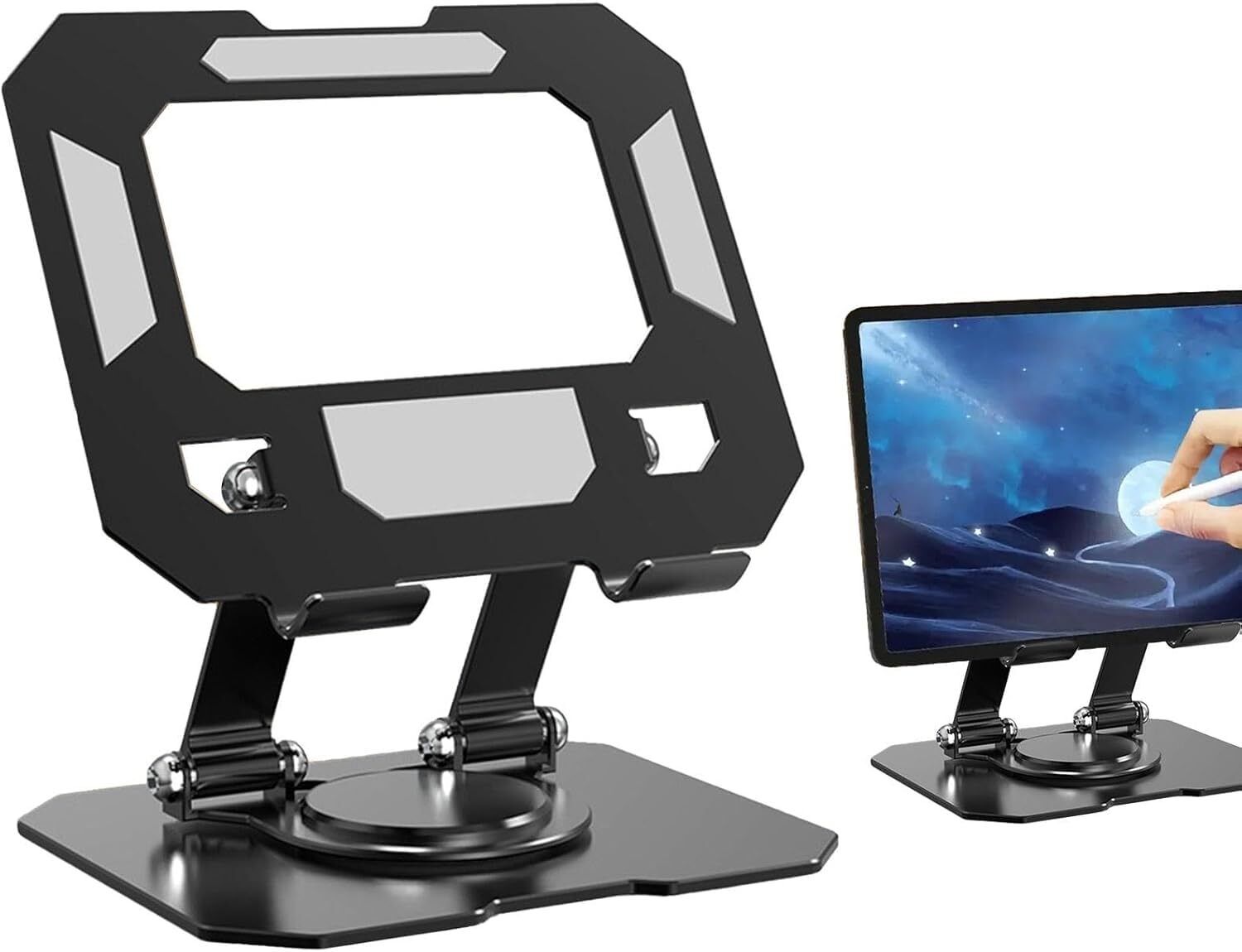 Redclip Aluminium Tablet Stand Rotating Base Foldable Compatible For 4-13 Inch Ipad/ Mobile Holder-image-12