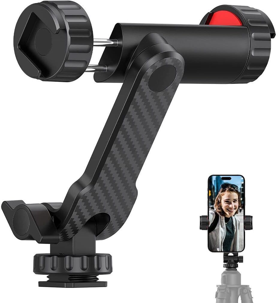 Adofys ST-07 Phone Tripod Mount with Cold Shoe Mount for Microphone LED Light with 1/4'' Tripod Screw Compatible with Smartphones Mobile Holder-image-43