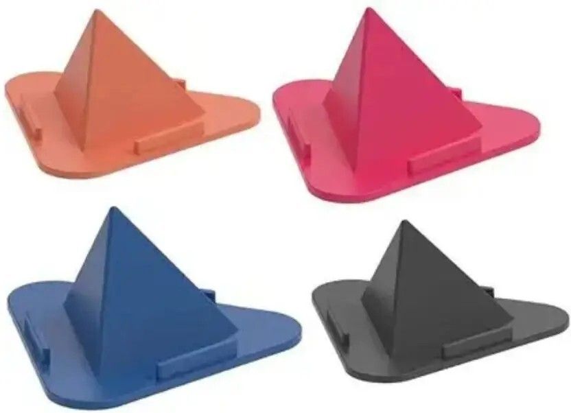 ANDROME 4 Pieces of three-Sided Triangle Desktop Stand Mobile Phone Pyramid Shape Mobile Holder-image-43