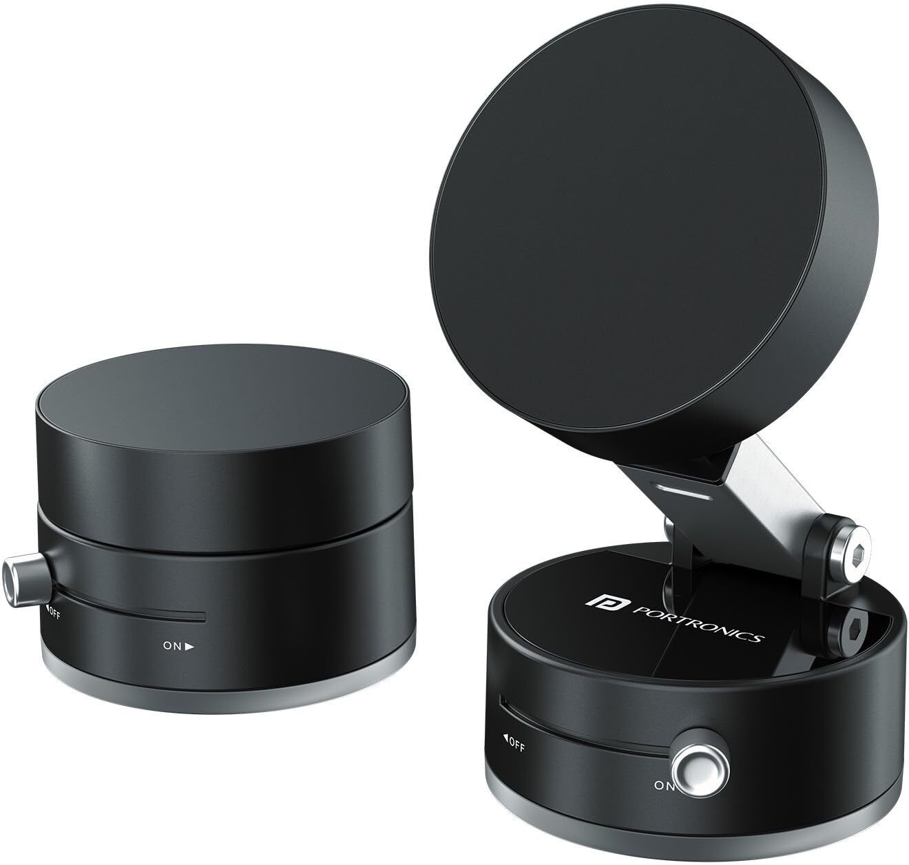 Portronics Hold X Magnetic Vacuum Suction Mobile Holder,For Car,Desk,Mirror,Glass,Dashboard Mobile Holder