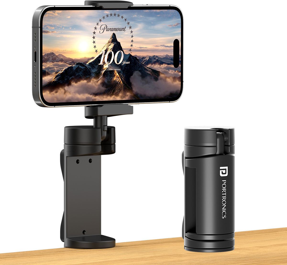 Portronics Mobot Clip Desk Mobile Holder Clip with 360° Rotation, Adjustable Mobile Holder-image-7
