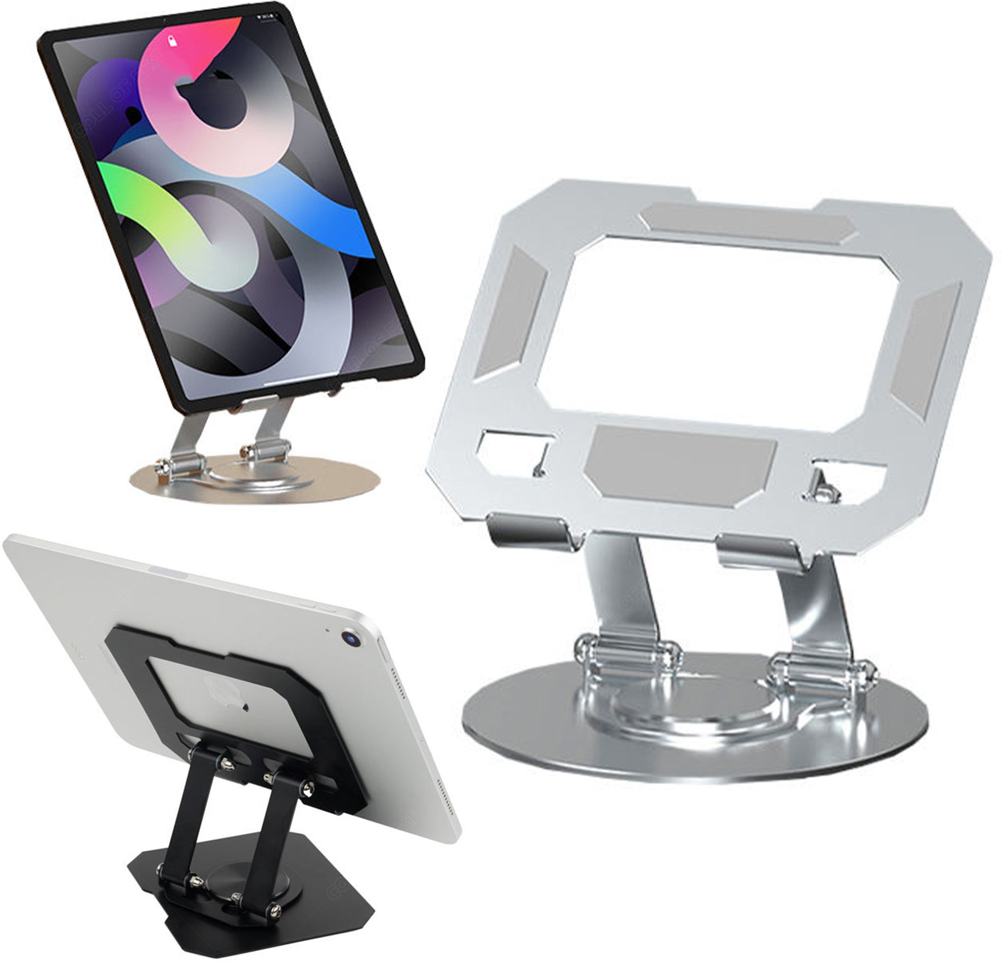 Homynest Premium Foldable Adjustable Metal Tablet & Mobile Stand for Desk Universal Mobile Holder-image-18