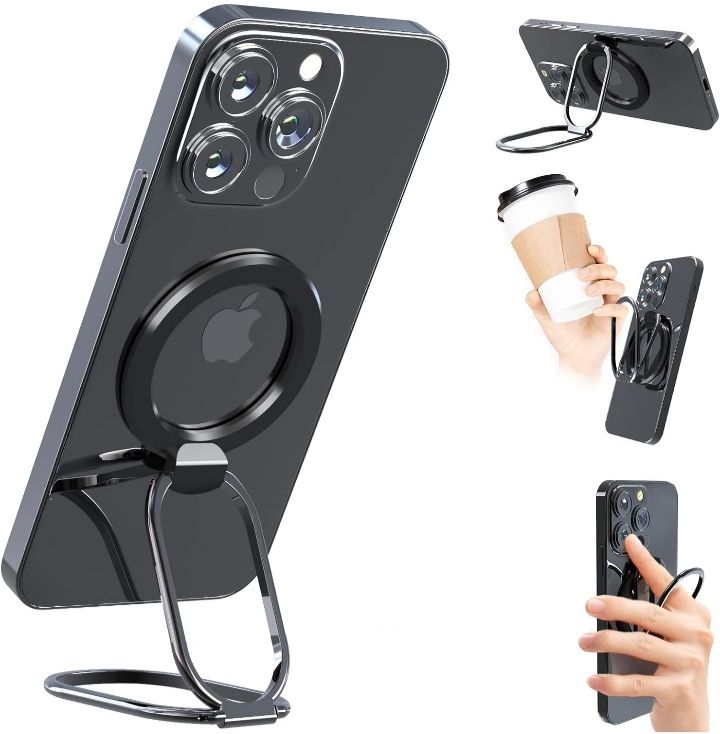 Mobile Holder Accessory Combo for Mag Safe Phone Grip Magnetic Phone Ring Holder Finger Kickstand-image-3