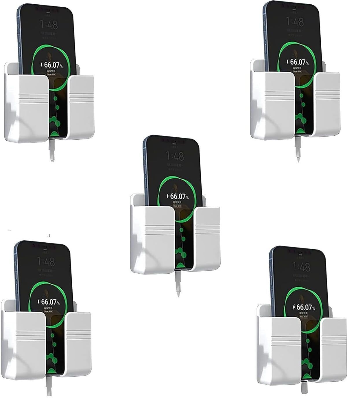 Zebur Wall Mounted Stand Mobile Holder Mobile Wall Mount for charging (pack of 5pcs) Mobile Holder-image-7