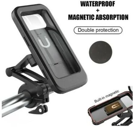 Gadgetturbo Waterproof Bike Mobile Holder: 360° Rotatable Touch Screen Case, For All Phones Mobile Holder-image-1