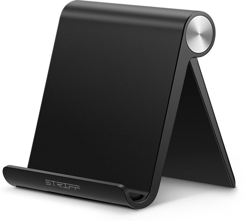 STRIFF Multi-Angle Stand for iPhone, Samsung, Android - Portable,Foldable(Black) Mobile Holder
