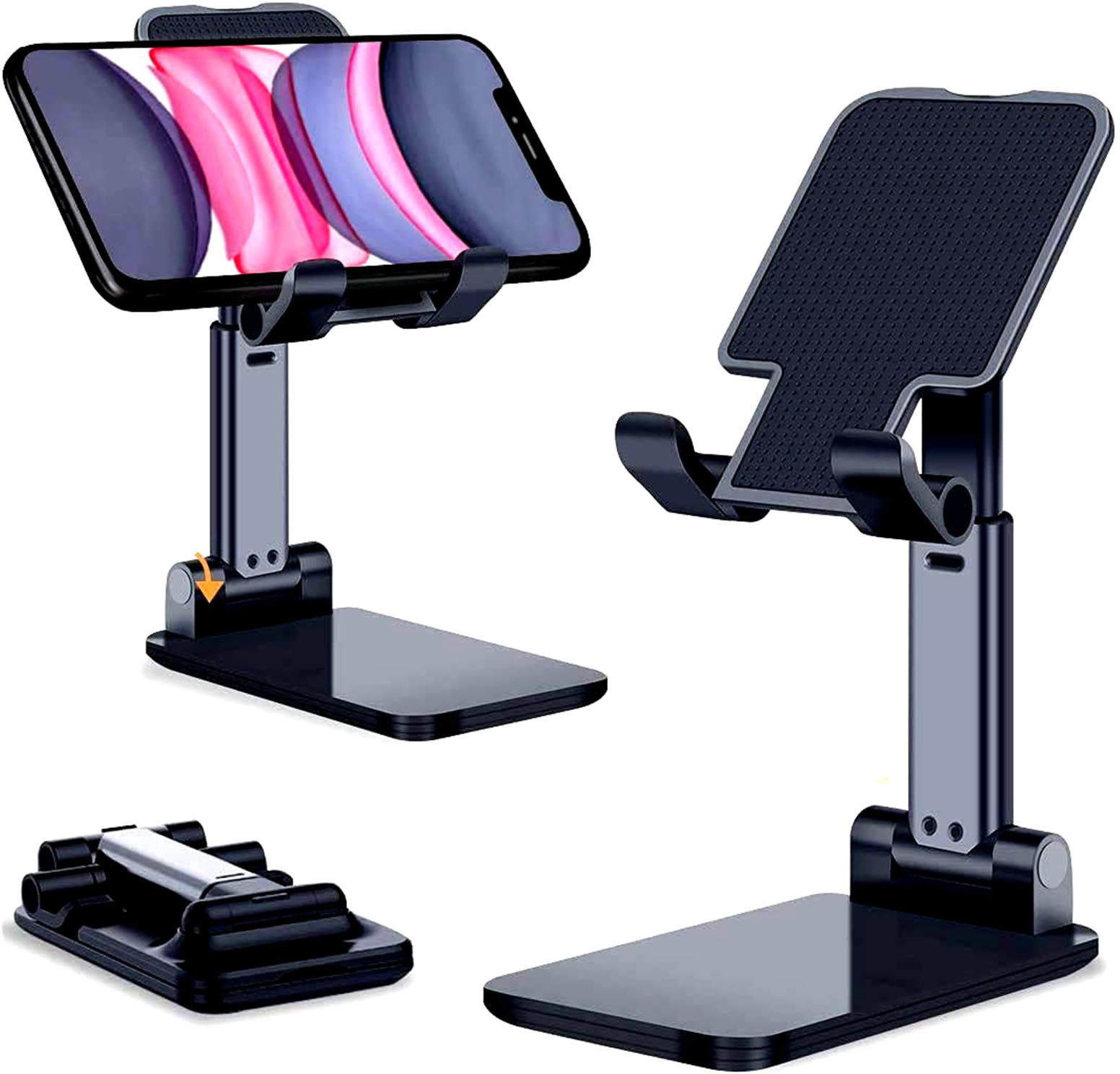 RPS Foldable and Portable Tabletop Mobile Stand with Stable Base,Height and View Headphone Stand-image-24