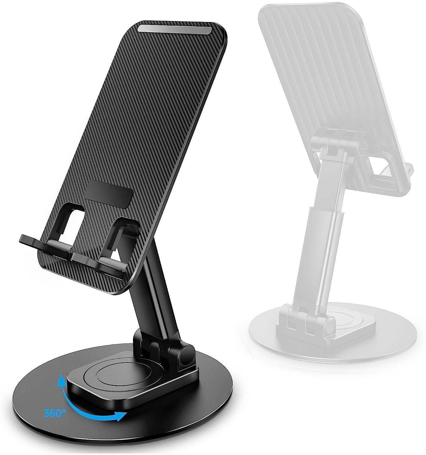 Casa Tech Mobile Stand Desktop Tablet Holder Foldable Desktop Mobile Phone Holder Adjustable Stand for Compatible with All Types of Phones Single Gimbal for Mobile-image-16
