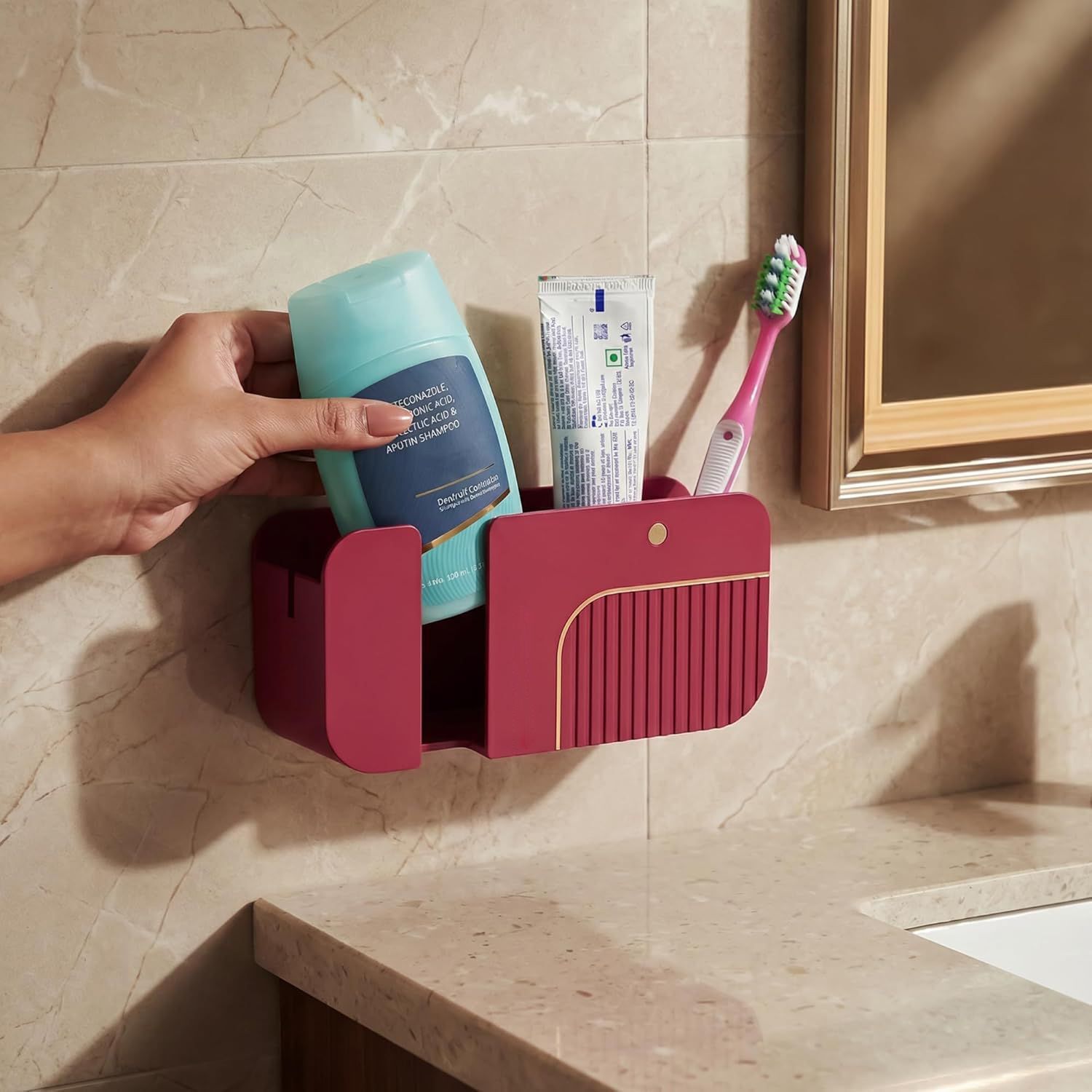 DSNS Wall Mount Mobile Charging Holder & Remote Organizer Phone Stand 1 Pics Mobile Holder-picture-22