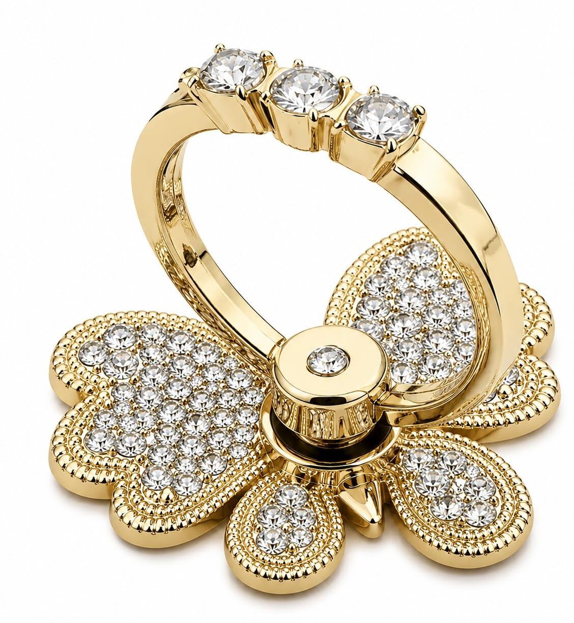 mizi Butterfly Rhinestone Phone Ring Holder 2 Pack - Silver Mobile Holder-image-39