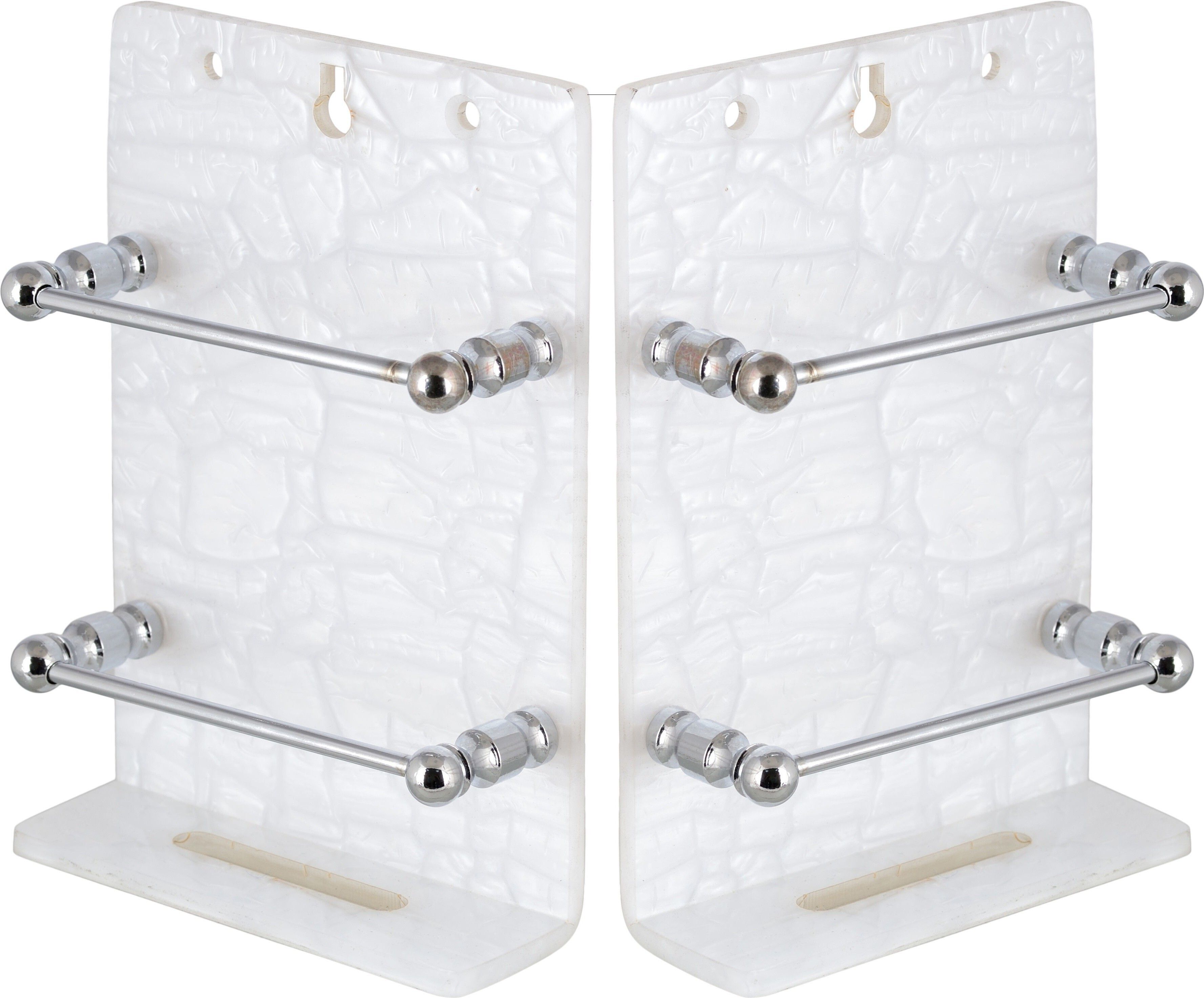 STIMULUS Wall Mount MOBILE STAND 2 PCS SET (Size - 4.25X6 Inch) (MARBLE WHITE colour) 4MM SS ROAD Mobile Holder-image-37