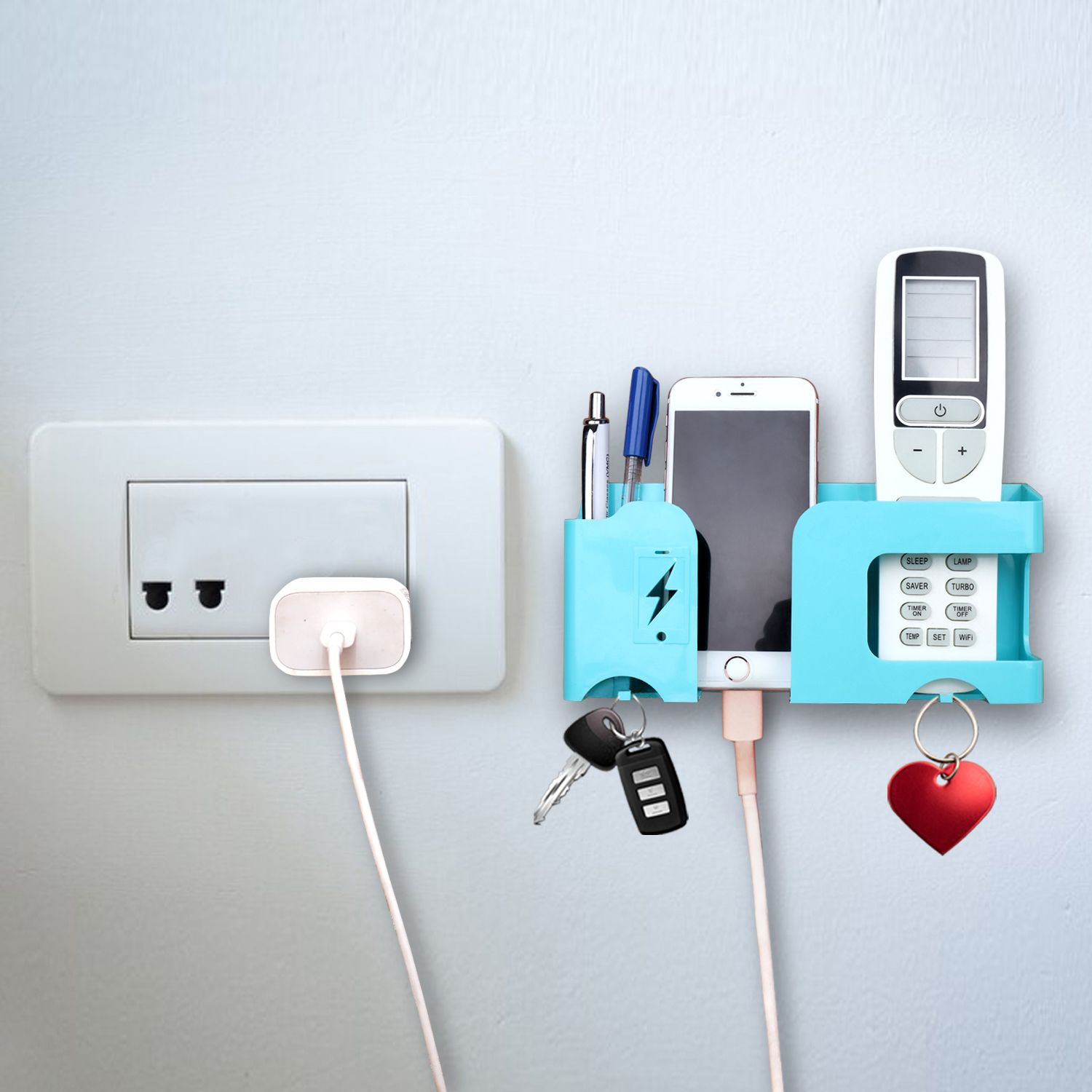 OUTSET Multi Purpose Wall mount mobile stand, Remote holder and Key chain Mobile Holder-image-19