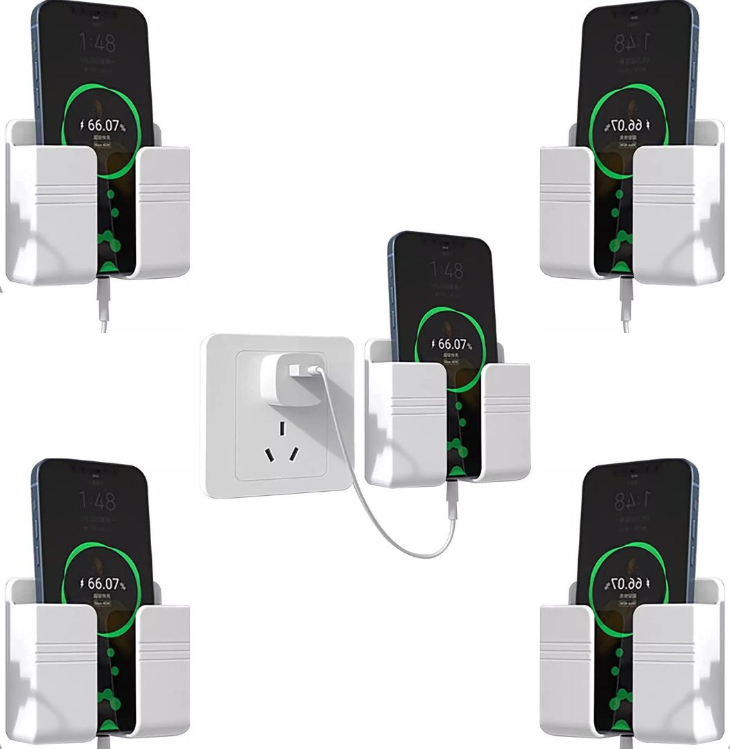 Muv up Wall Mount Mobile Stand - No Drill Required - Pack of 5 Mobile Holder-image-21