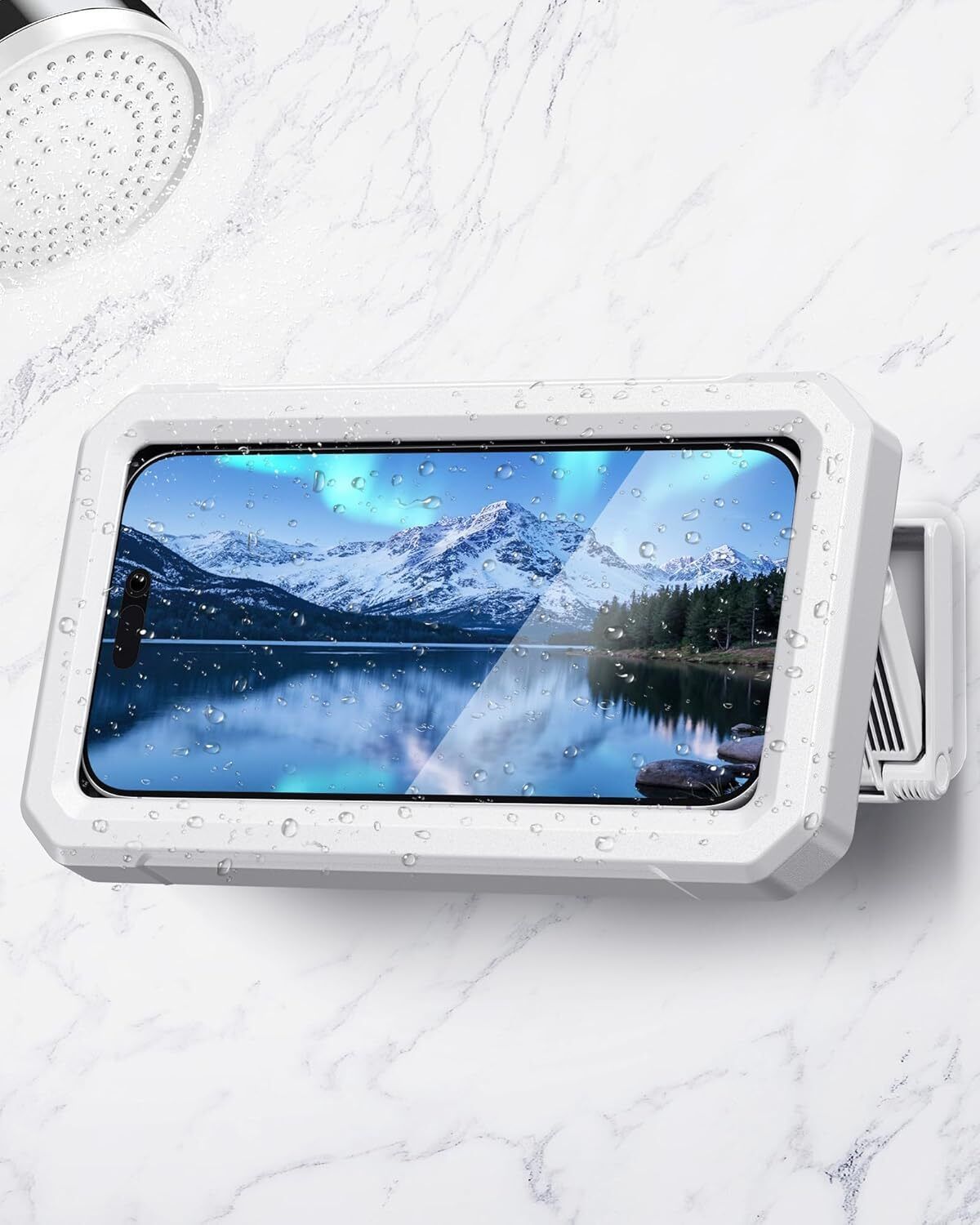 hirva creation 360° Rotating Waterproof Phone Holder for Bathroom Wall Mount Case Mobile Holder-picture-18