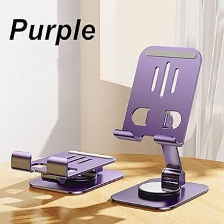 kesiya PRL_ 360° Rotatable Purple Metal Mobile Stand Mobile Holder