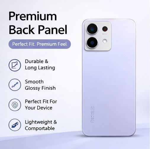 SPARECARE XIAOMI REDMI NOTE 13 PRO 5G ( with Proper Brand LOGO) GLASS (Aurora Purple ) Back Panel-image-12