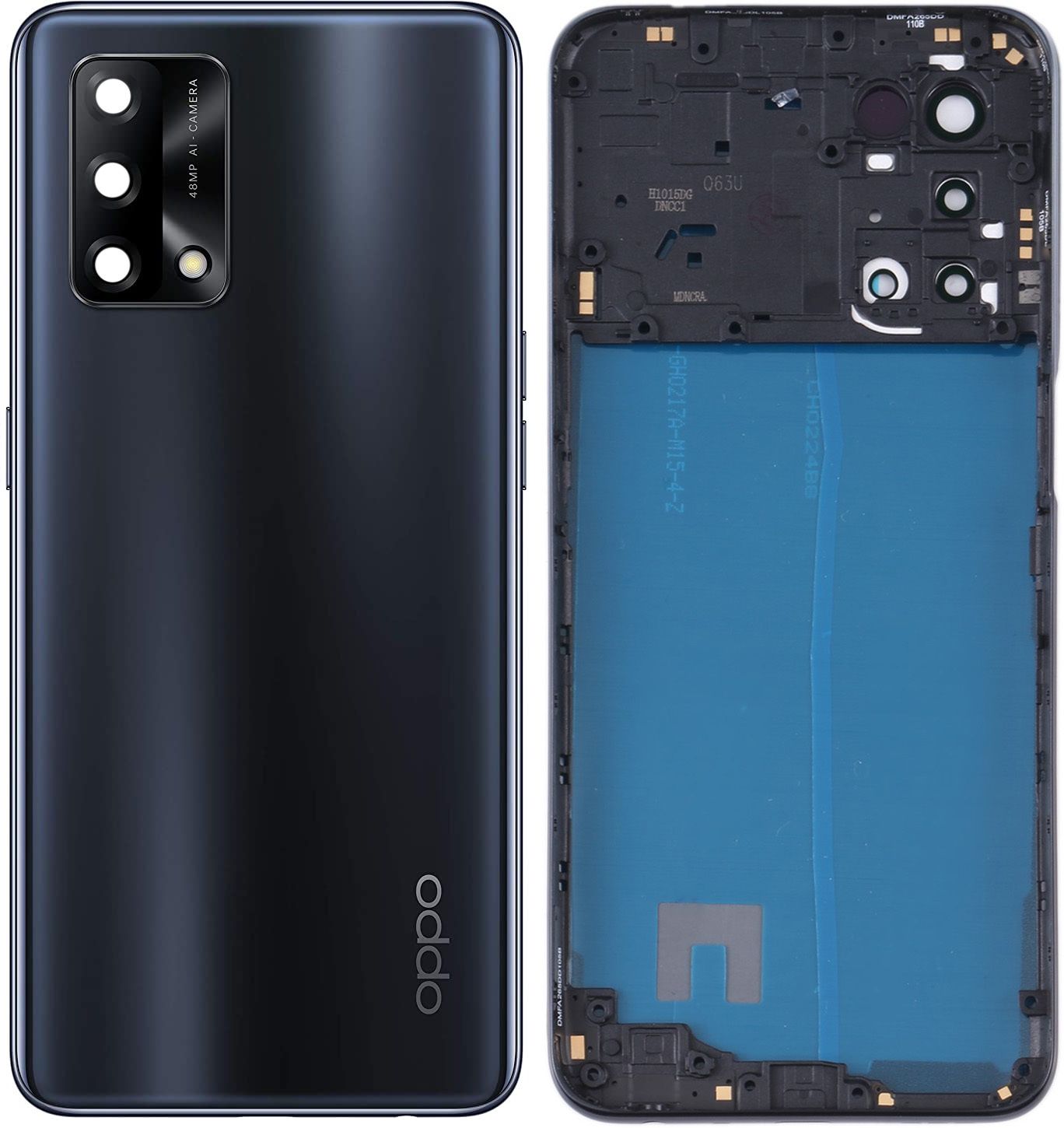 Unique4Ever Oppo F19 Housing Body ( With Middle Ring + Volume Power Buttons ) Back Panel-picture-11