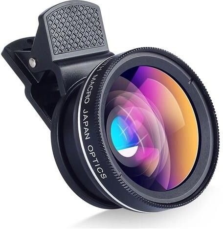 OSTALY 2 in 1 Mobile Lens Kit L52 Macro Lens 0.45X Ultra HD Wide Angle and 15X Lens Mobile Phone Lens