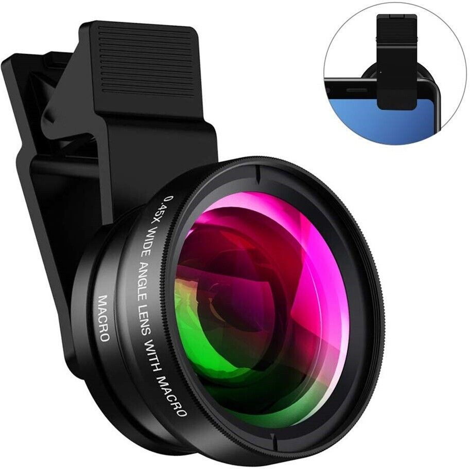 OSTALY Pro 2 Ultra HD 2 in 1 Mobile Lens Kit Macro Lens 0.45X Wide Angle Mobile Phone Lens
