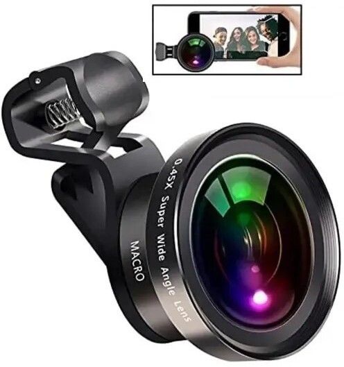 OSTALY Super HD Ultra 2 in 1 0.45X Mobile Lens Kit Macro Lens Wide Angle and 15X Lens Mobile Phone Lens