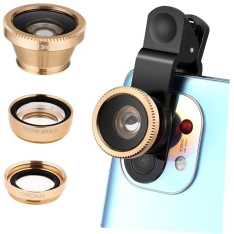 OSTALY Ultra UHD V2L Wide Angle 3 in 1 Universal Clip Lens Fish Eye, Macro Lens Mobile Phone Lens-image-6