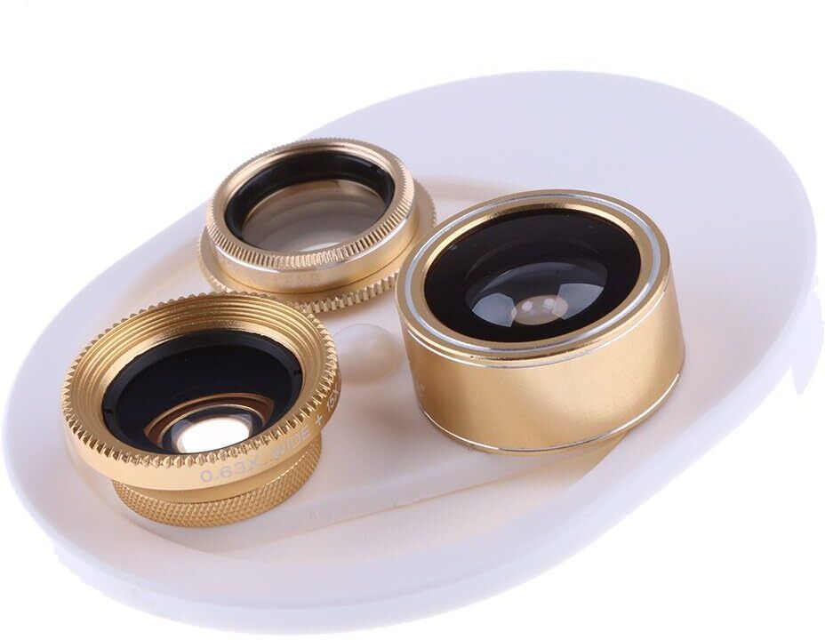 Rhobos -in-1 Phone Lens Kit – 198° Fisheye, 0.63x Wide Angle Mobile Phone Lens