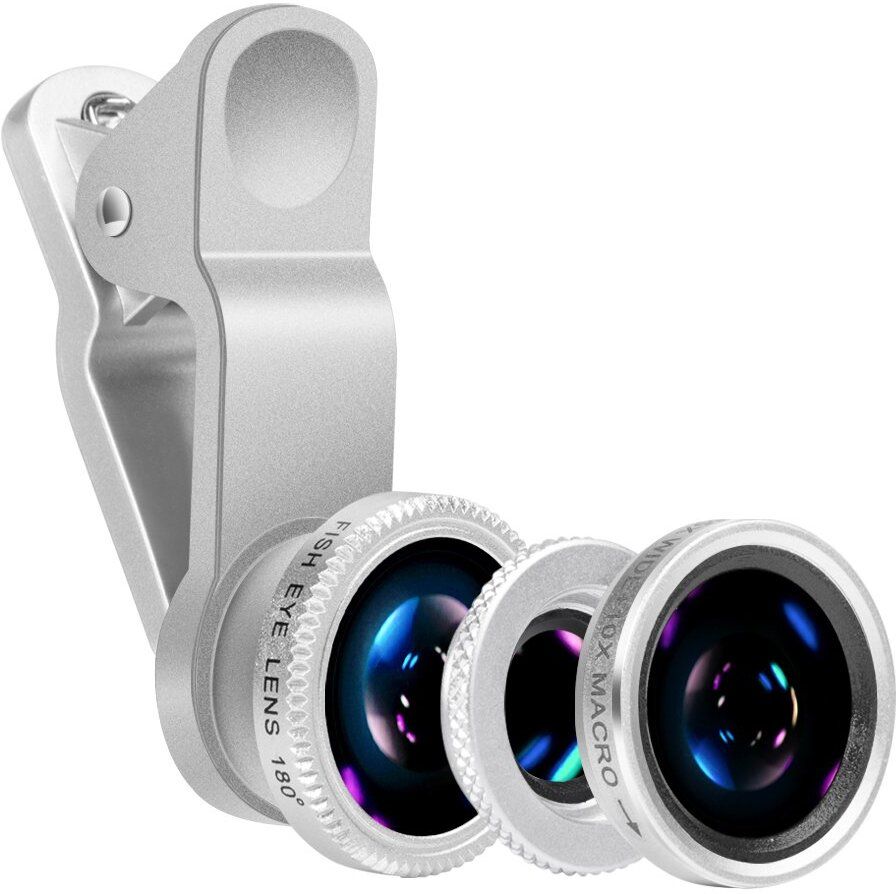 OSTALY Pro 2 L53 HD 3 in 1 Universal Clip Lens Ultra HD Wide Angle, Fish Eye, Macro Len Mobile Phone Lens