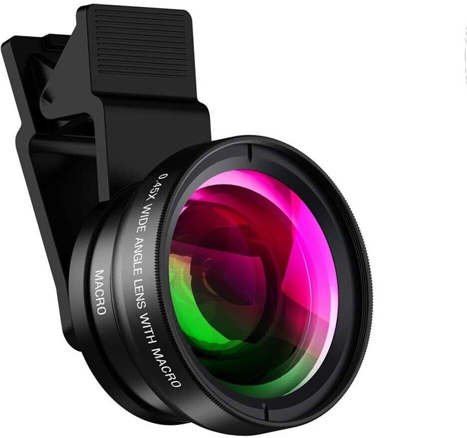OSTALY Pro 2 Macro 2 in 1 Ultra HD Mobile Lens Kit Macro Lens 0.45X Wide Angle Mobile Phone Lens-image-7