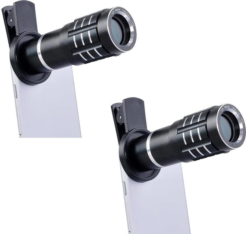 Lipzie BUY ONE GET ONE 12X Metal Zoom Telescope Lens Kit for Mobile Camera Mobile Phone Lens-image-35