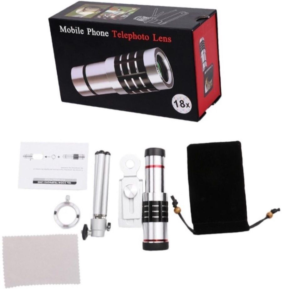 Wifton 18X Long Distance Mobile Camera Lens Kit with Universal Phone Clip Mobile Phone Lens-image-9