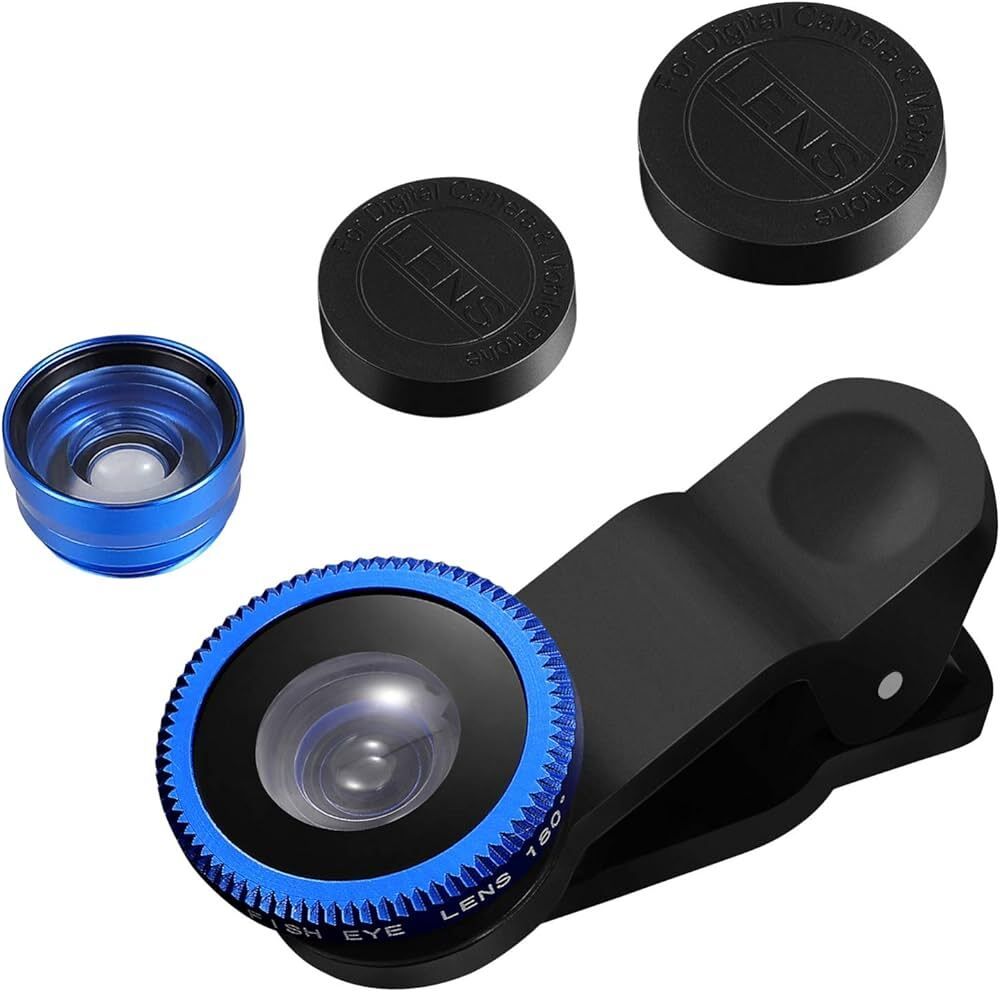OSTALY V1L Macro 3 in 1 Universal Clip Lens Ultra HD Wide Angle, Fish Eye, Macro Mobile Phone Lens
