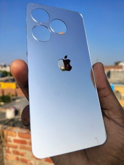 HANS LSR INFINIX SMART 10 HD SILVER MIRROR BACK PANEL Mobile Skin-image-46