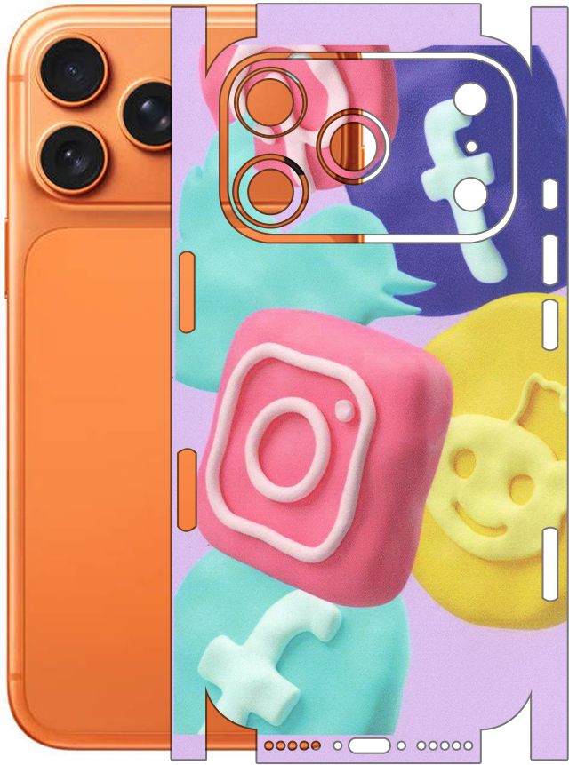 Flipkart SmartBuy competable for I phone 17 pro max mobile skin true colour_54 Mobile Skin-picture-18