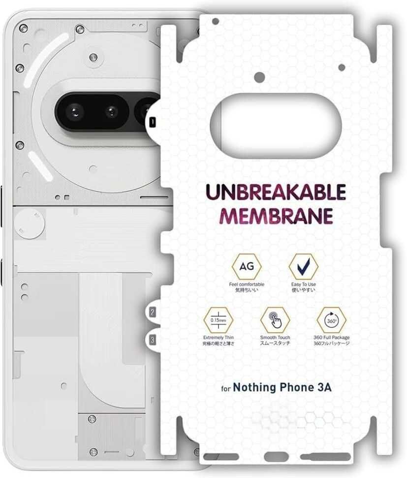 MIETUBL ORINGEL MEMBRANE FOR NOTHING PHONE 3A FULL BACK SIDE SCRATCH SHIED PROTECTION Mobile Skin-image-27