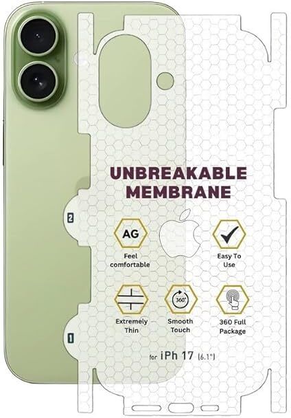 Bulkwala.com iphone 17 back membrane Mobile Skin