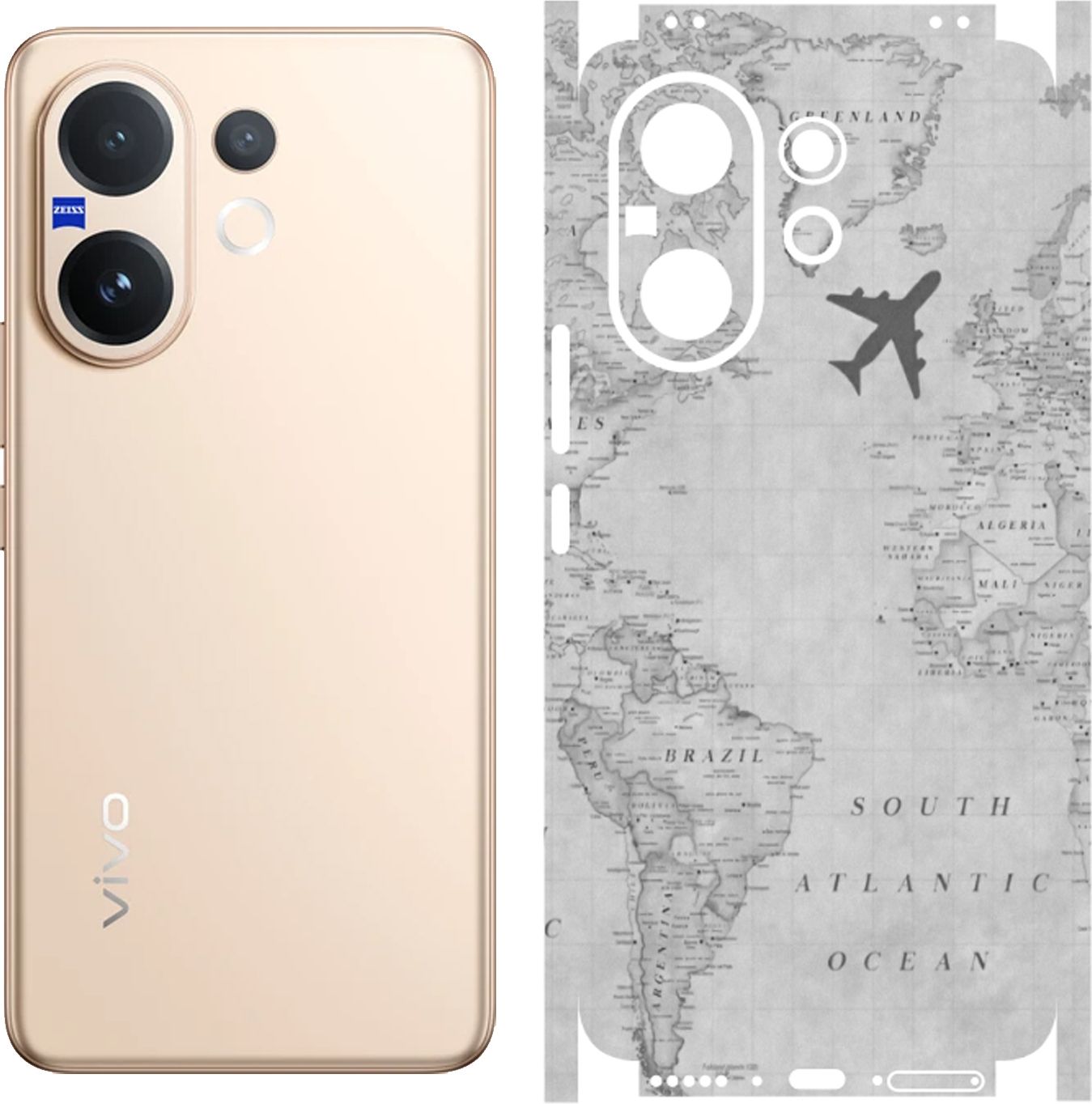 yuvu77 Full back skin for Vivo V60 5g, Scratch & Bubble Free Mobile Skin