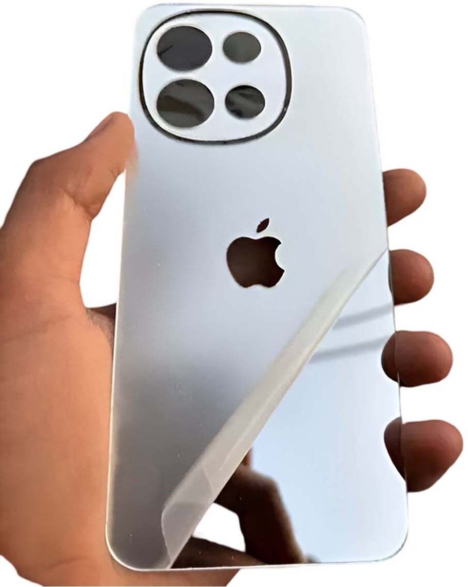 HANS LSR TECNO SPARK GO 1 SILVER MIRROR BACK PANNEL ACRYLIC SHEET MOBILE SKIN Mobile Skin-image-38