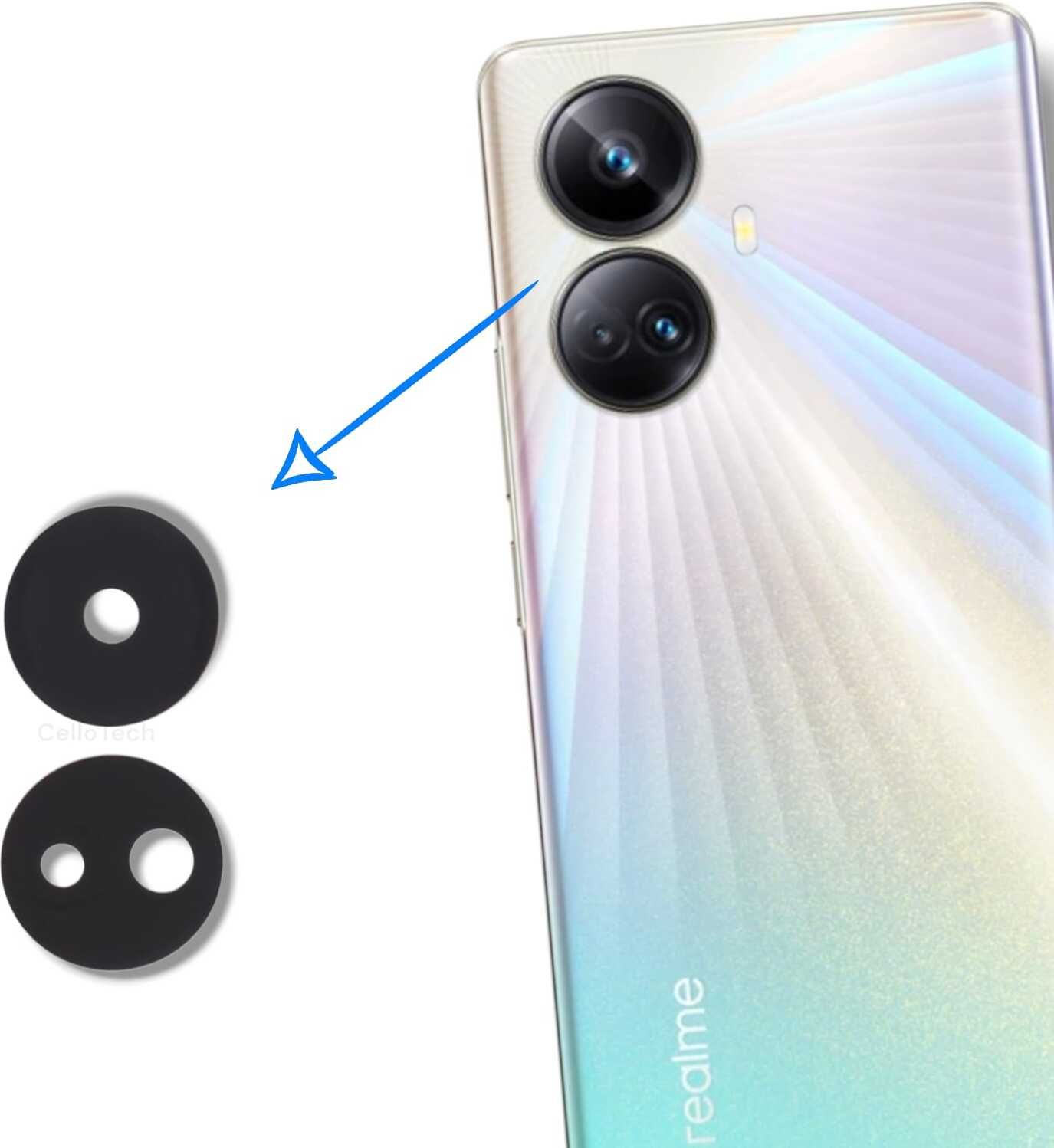 CELLO TECH RMX3687 OG REALME 10 PRO PLUS 5G Camera Lens Glass-image-30