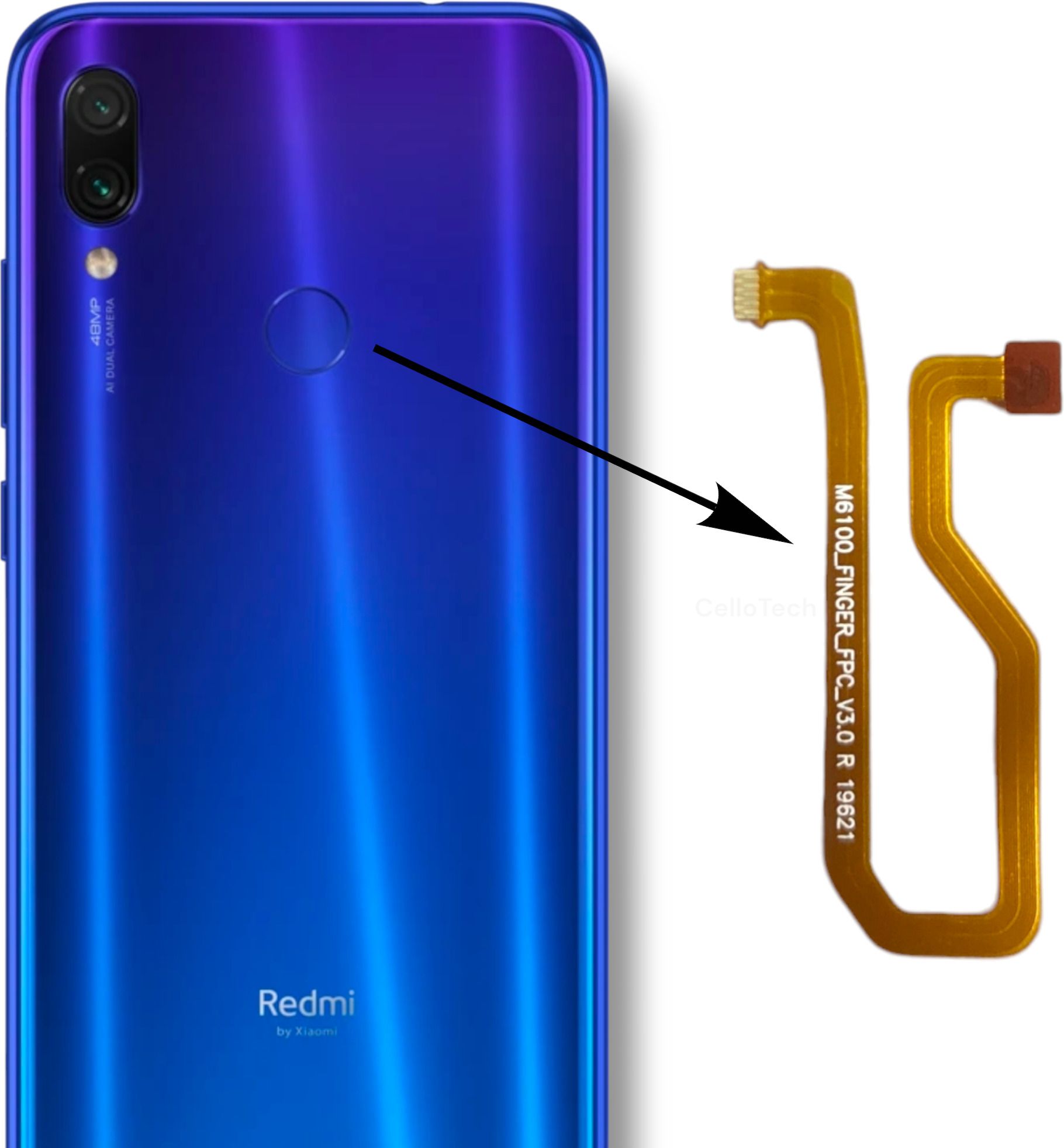 CELLO TECH M1901F7I OG Mi Redmi Note 7, Redmi Note 7s, Redmi Note 7 Pro Sensor Flex Cable