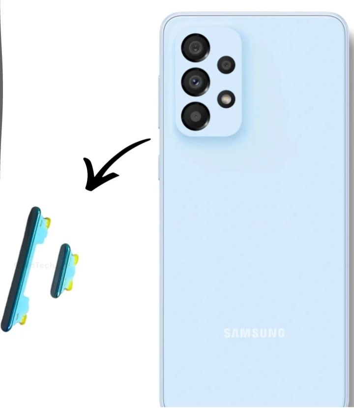 Shavik A33 5g Samsung A33 out key side buttons ( blue ) (power volume buttons) Power ON/OFF Button-image-18