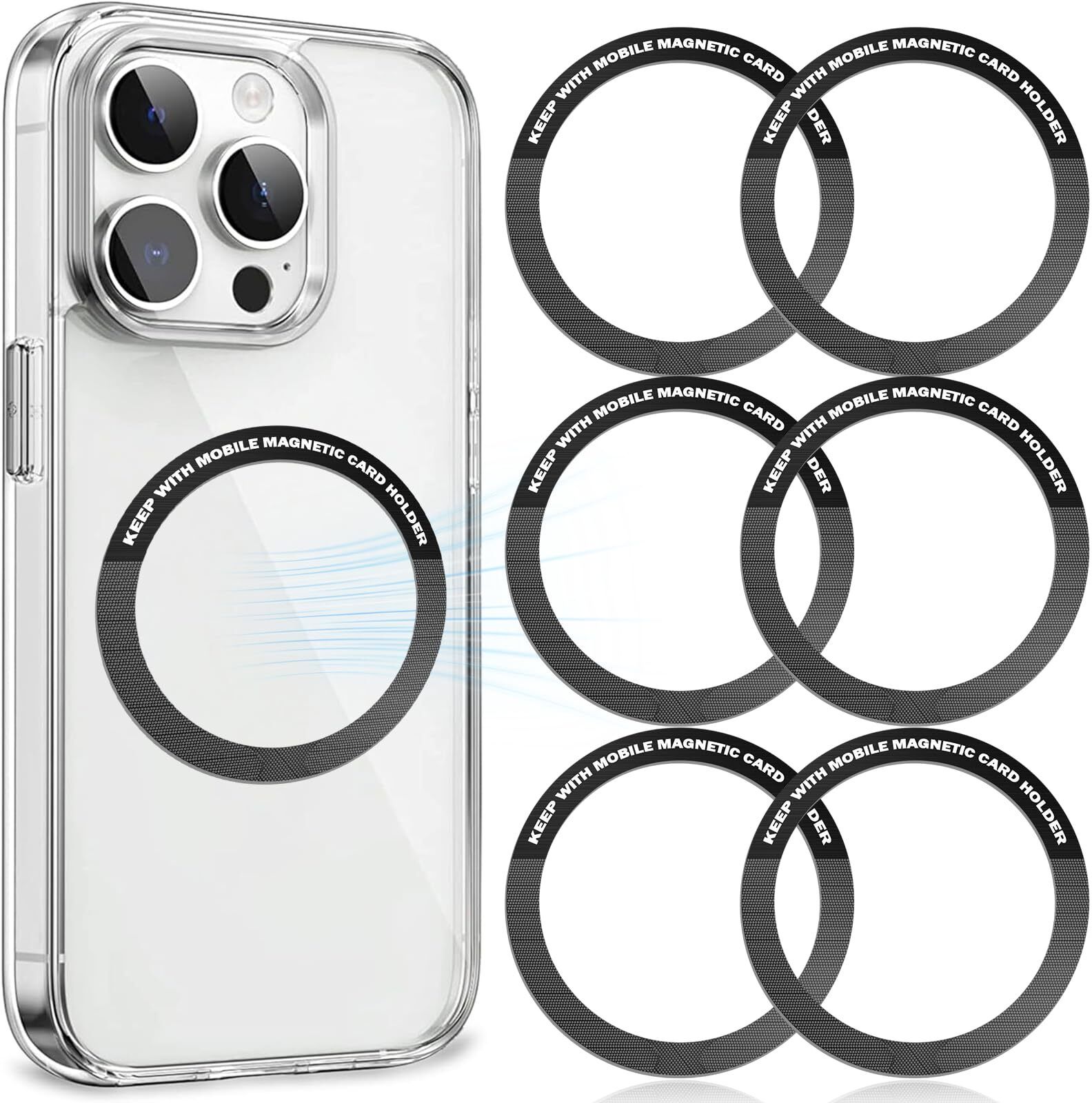 SERPLEX Magnetic Alignment Rings 6 Pack iPhone MagSafe Series Camera Protector Ring-image-42