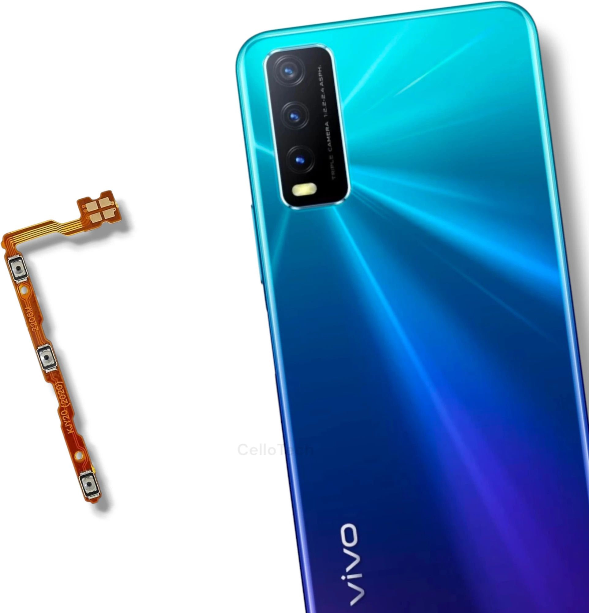 CELLO TECH QK02 ON OFF VOLUME PATTA FOR VIVO Y20 Y20I Y20S Y20G Volume Button Flex Cable